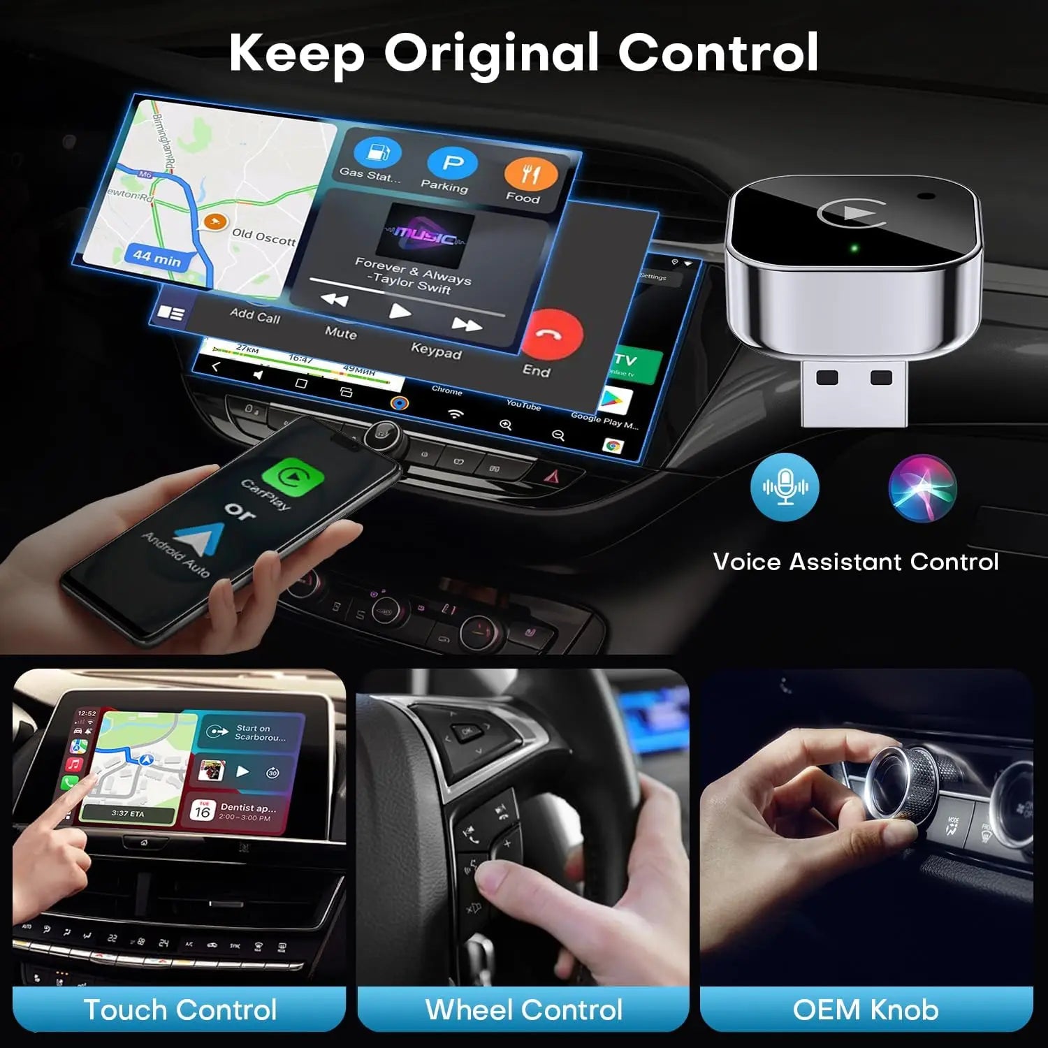 Transform Your Drive: 2025 Wireless CarPlay Adapter - Upgrade Your Wired Experience with Sleek Mini USB Design